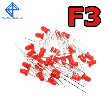 

Red F3 3mm LED Red light emitting diode 1000PCS Red light-emitting Red turn Red