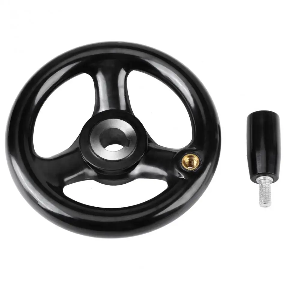 

Plastic Lathe Handwheel Round 3 Spoke Hand Wheel Machine Tools for Lathe Milling Machine 18x200mm 12x100mm 12x125mm