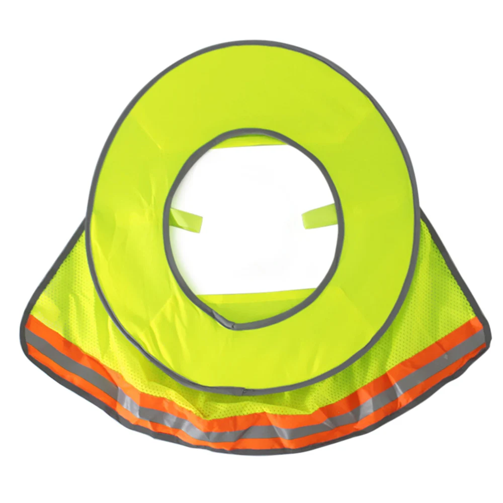 

High Visibility Sun Shield Full Brim Mesh Neck Sunshade Reflective Hard Hat Protection Safurance Reflective Stripe Neck Shield