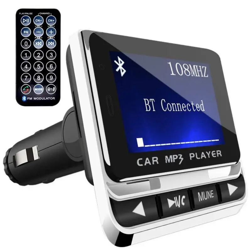 

Bluetooth FM Transmitter In-Car Universal Wireless Radio HIFI Hands-free Car Kit with TF/Micro SD Card Slot USB Car MP3