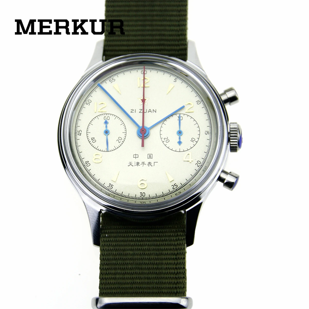 

Genuine Seagull Chronograph Mens Wrist watch Pilot Official Reissue 304 St1901 1963 Flieger First Vertion Non limited