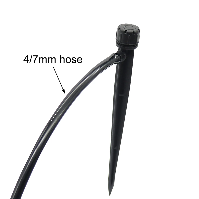 Full Circle Adjustable Garden Sprinkler 5" Stake-Stream Spray Irrigation Dripper Automatic Watering for 1/4 Inch hose 50 Pcs garden sprinkler plants irrigation kits garden irrigation nozzle drip irrigation sprinklers garden sprayer nozzles irrigation fittings