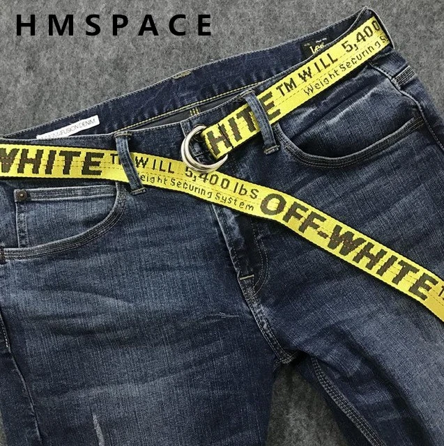 huella dactilar aire paracaídas Off White Belts Men Casual Fashion Yellow Belt Women Hip Hop Streetwear  Skateboards Virgil Abloh Industrial Man Gril Fabric Belt - Belts -  AliExpress