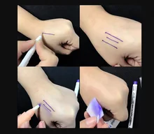 タトゥーポジショニングマーカーペンセットマジックペン手書き消しゴムマークペンゴム眉毛スクライブツール Aliexpress 美容 健康