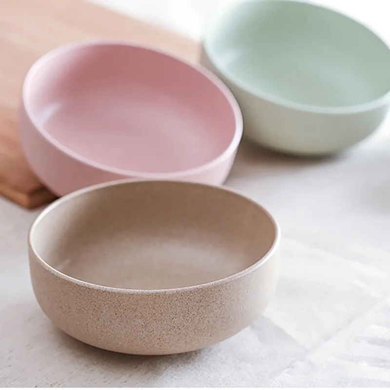 1Pcs Hot Home Natural Wheat Straw Bowl Creative Wheat Bowl Newin Bowls