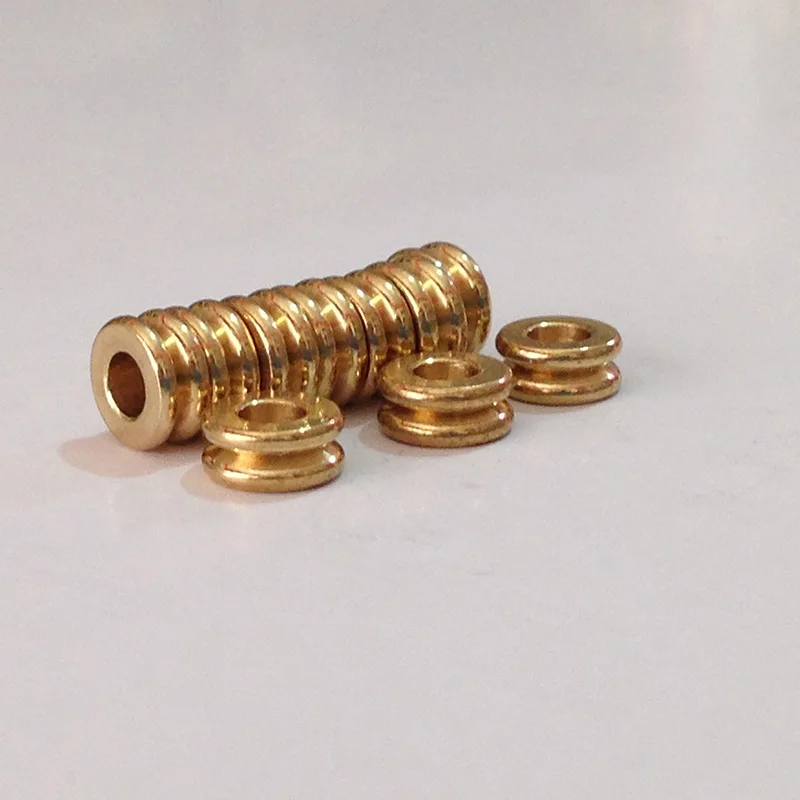 50pcs 5/6/7mm Original Brass Round Flat Metal Copper Spacer Beads Fit