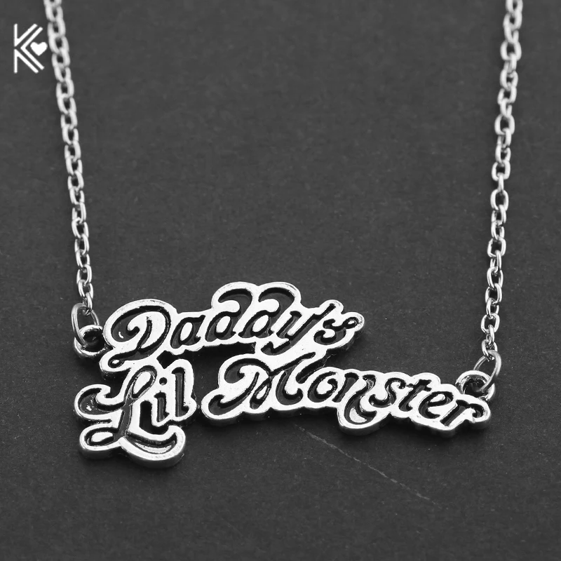 

h Q Charm Necklaces Daddy's Lil Monster Pendant &Pendant Cosplay Jewelry for Men Women Gift