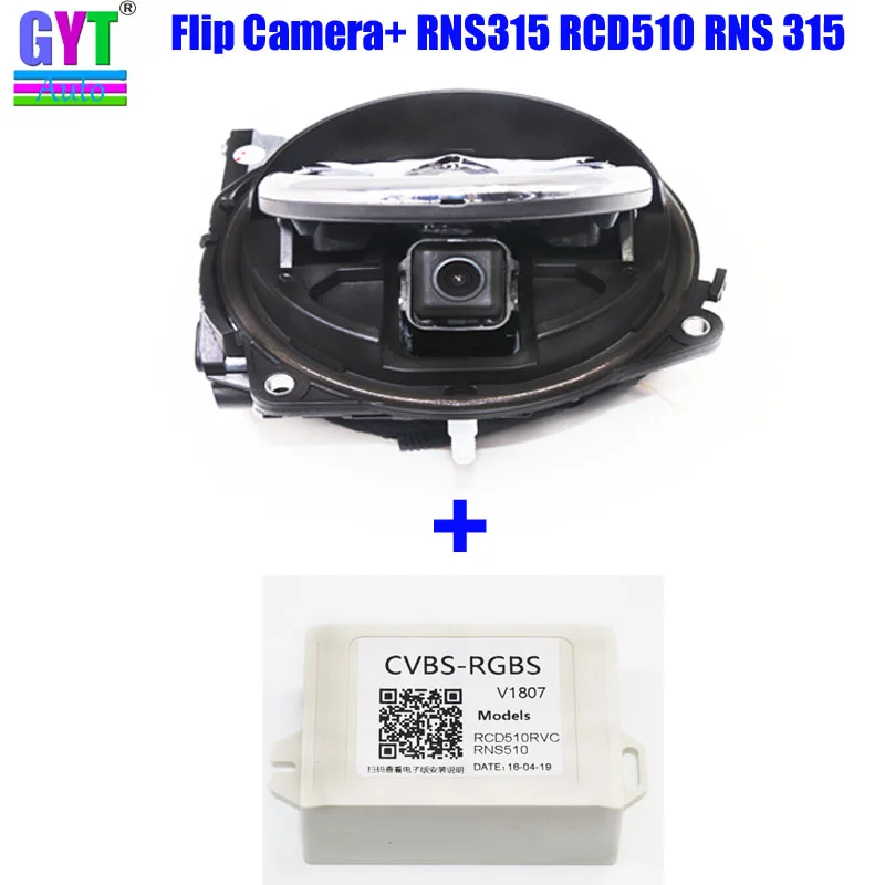 

Car Flip parking Reverse Camera for Volkswagen VW Golf 5 6 MK6 Passat B6 CC B7 Emblem Rear View Camera RGB RNS510 RCD510 RNS315