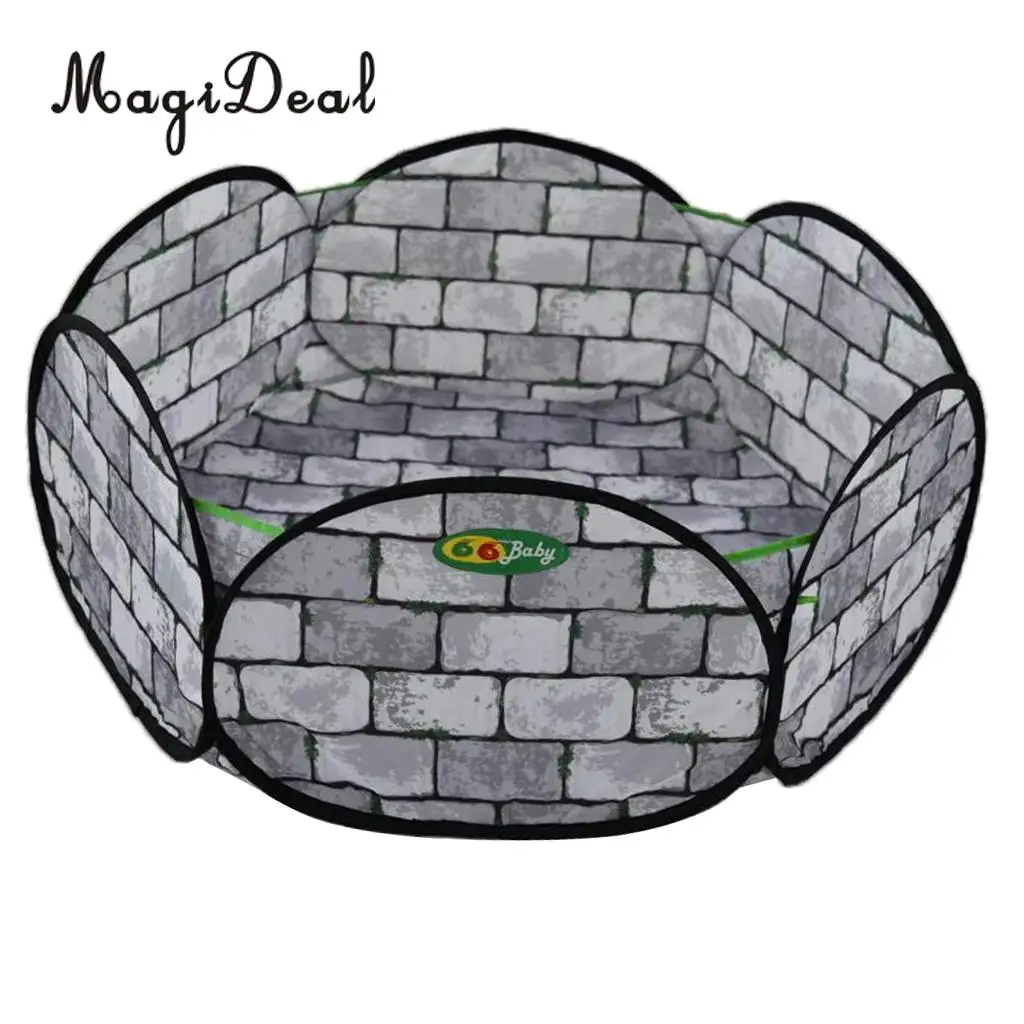 Folding Pop Up Play Tent Brick Wall Ball Pit Teepee Castle Tent Bedding Tent Kids Playhouse Garden Toy