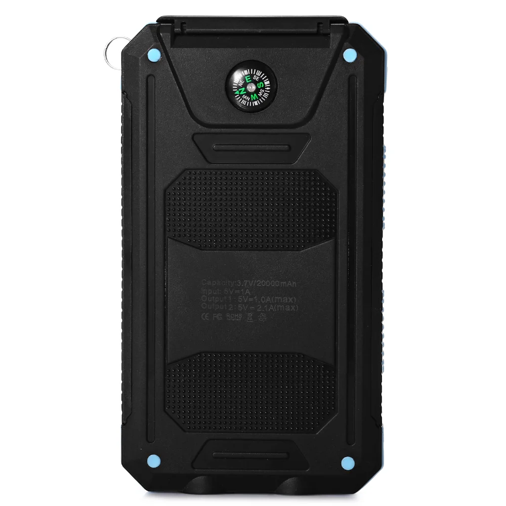 AKASO Solar 20000mah F5S для всех телефонов зарядное устройство аккумулятор портативный