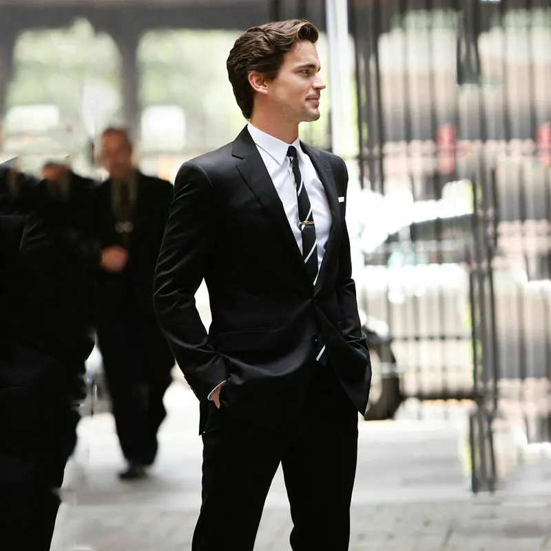 

Formal Black Business Men Suits Set Wedding Tuxedos for Groom Wear 2 Piece Suit Man Blazer Slim Fit Terno Masculino Prom Party