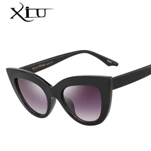 XIU, классические женские солнцезащитные очки Cateye, модные, брендовые, дизайнерские, винтажные, Ретро стиль, для женщин, солнцезащитные очки, летние, сексуальные, Oculos