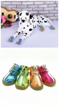 

Pet Fashion Series Dog Shoes Booties Silicone Soles Breathable Mesh Boots 5 sizes colors