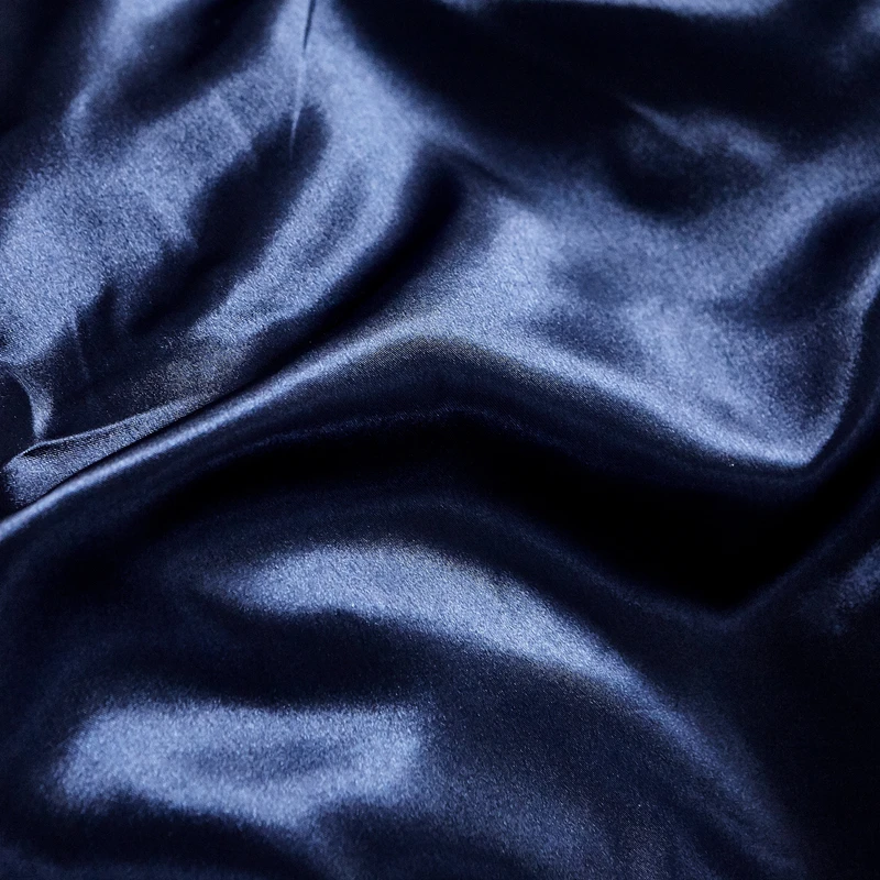 Комплект постельного белья из натурального шелкового атласа, 2 шт./3 шт., Одноцветный сатиновый пододеяльник,# sw