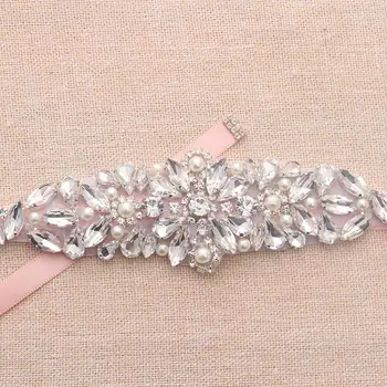 

A diamond wedding dress belt accessories water drill decals back glue waist seal rose gold gold silver