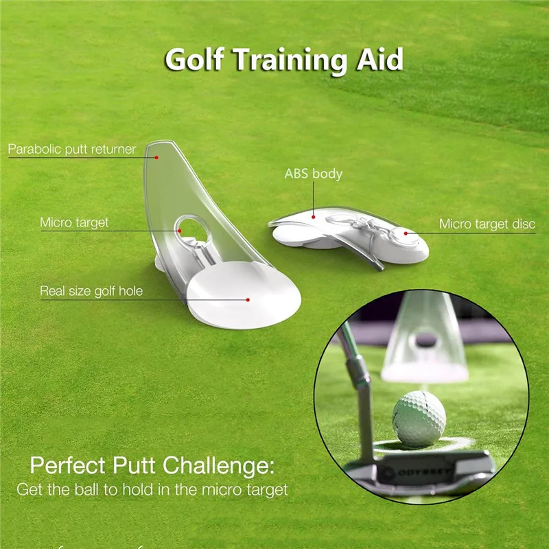 Golf Putting Pressure Trainer Putt Cup Training Aid Ball Mat Returner Practice Golf Putt Trainer Golf Indoor Putting Trainer