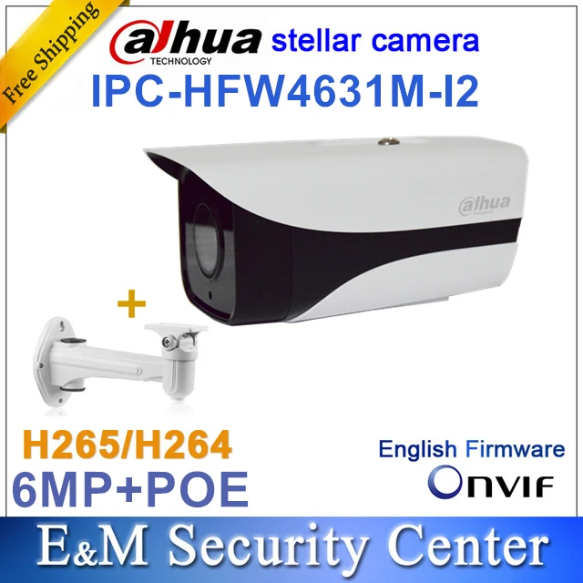 dahua 6MP пуля IPC-HFW4631M-I2 IP камера ИК 80 м POE CCTV заменить IPC-HFW4431M-I2 с кронштейном IP67