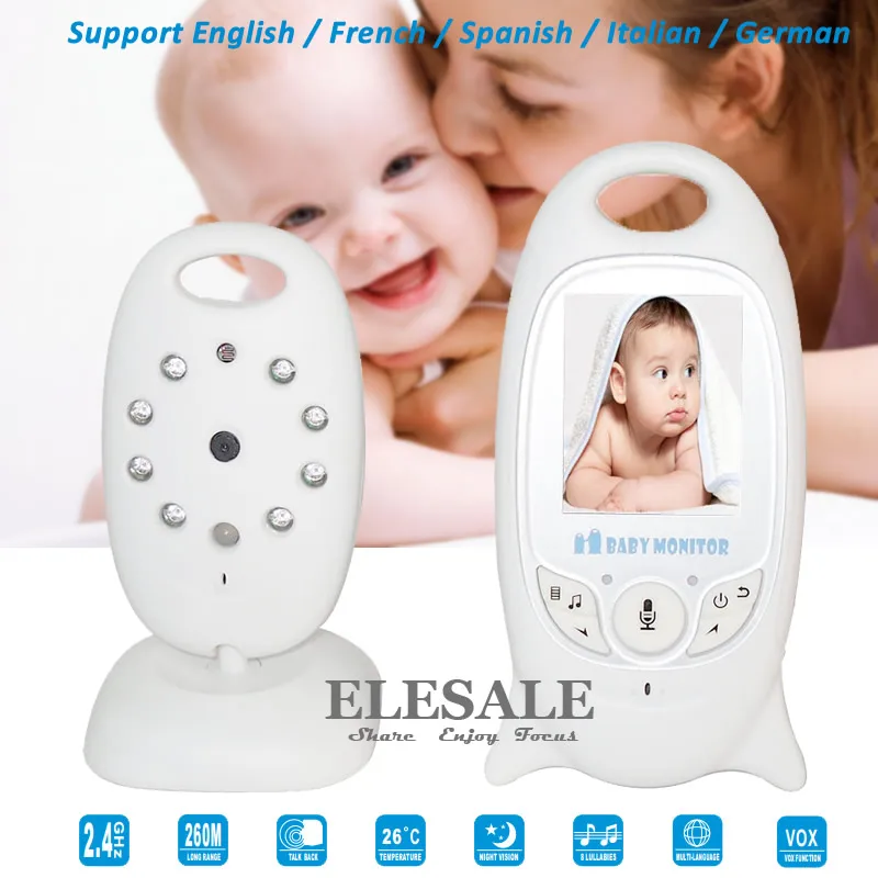 New Infant 2.4ghz Wireless Digital Video Baby Monitor With 2way