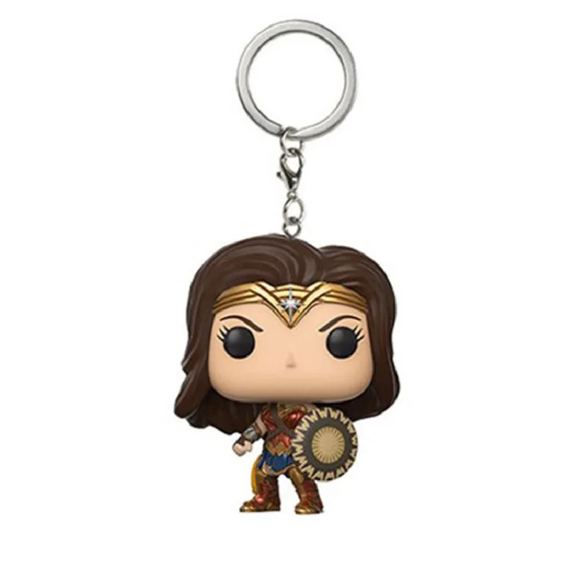 

DC Super Hero Wonder Woman Action Figures Children Toy Keychain With Retail Box
