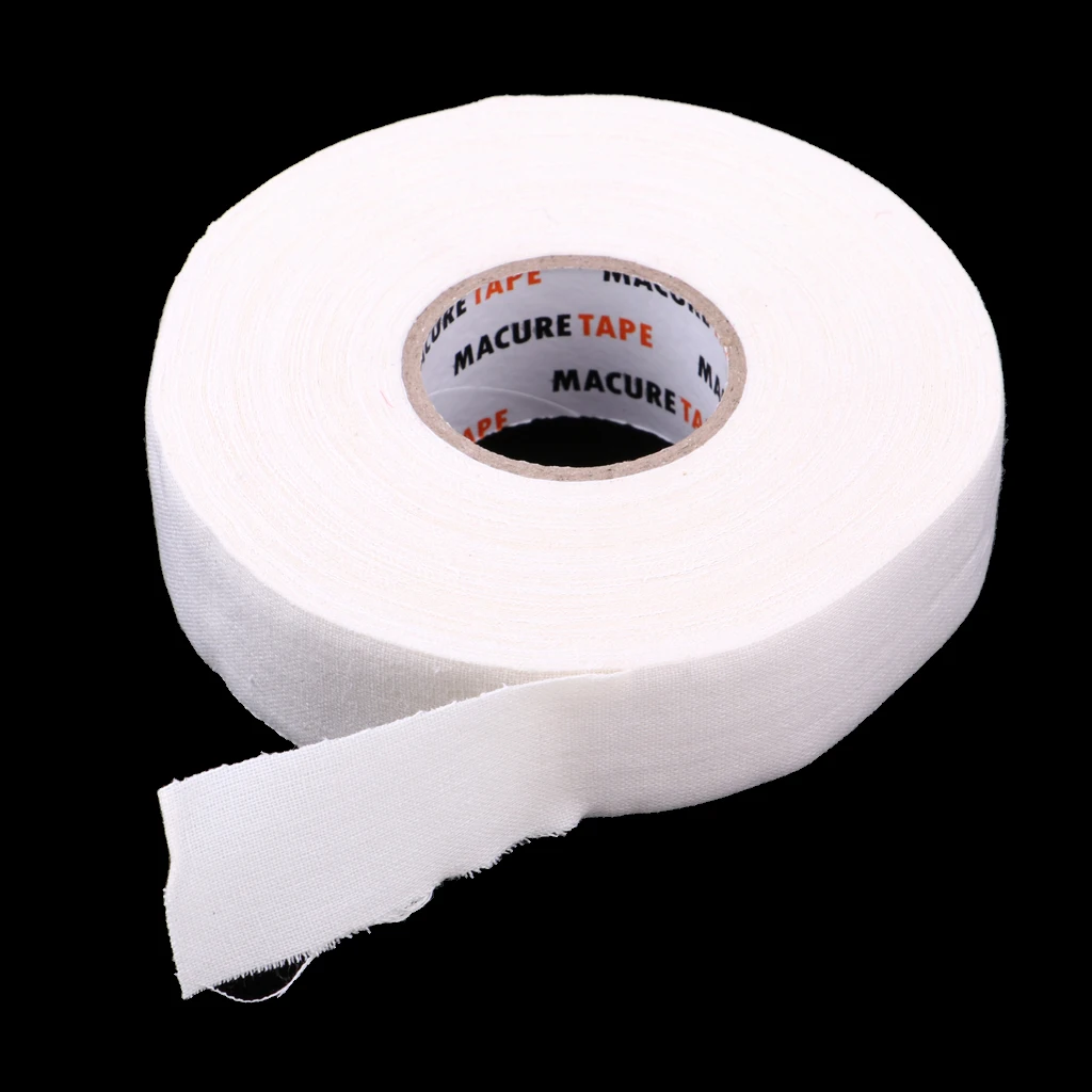 1 Roll of Durable Cloth Hockey Stick Tape Pro Quality 1' X 25 Yards Black White Enhances Ice field Hockey badminton Golf Tape