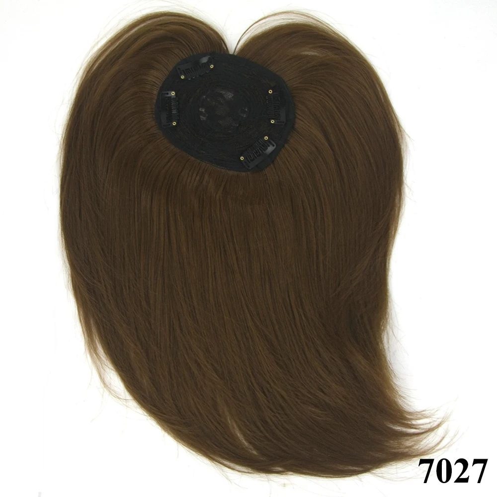 Soowee длинные высокотемпературные волокна синтетические волосы Toupees шиньоны прямые волосы бахрома Топ Закрытие для мужчин и женщин - Цвет: Естественный цвет