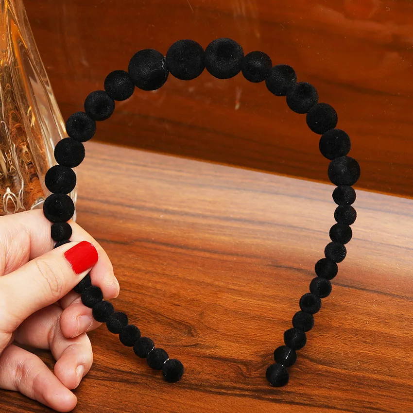 Black Levao 3 см большой ободок на голову с жемчугом женские свадебные аксессуары для волос ободок для волос обруч для волос для девочек головной убор свадебные жемчужные украшения - Цвет: Black