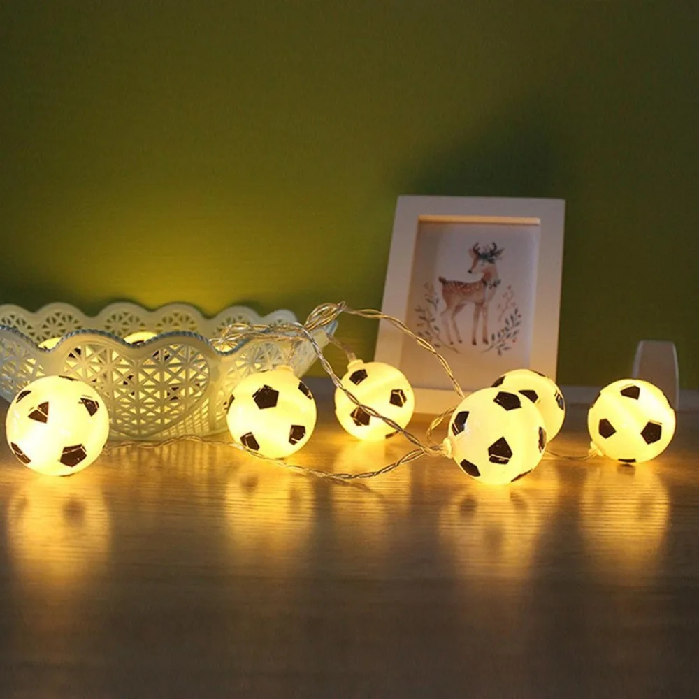 

10/20LED light string creative football bulb battery powered home party wedding decoration
