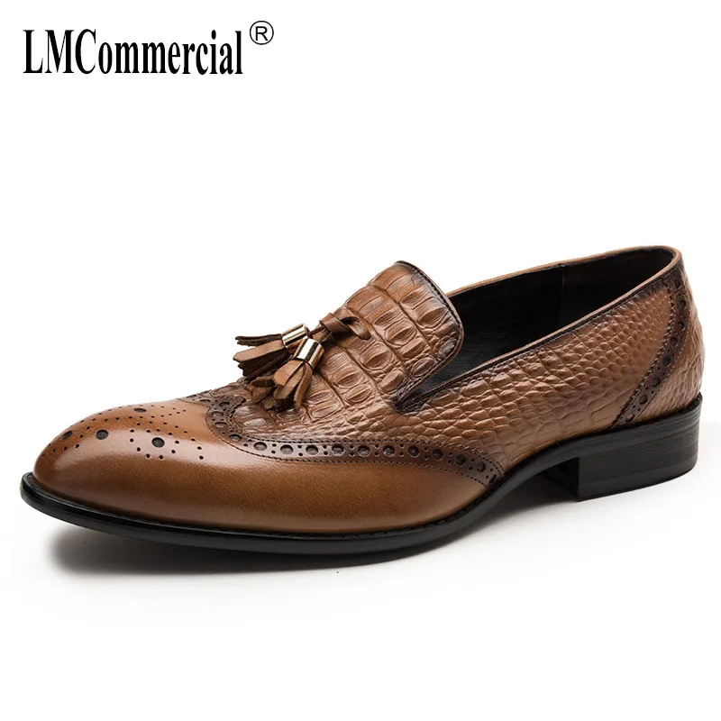 

Men's Genuine Leather Shoes autumn winter British retro all-match cowhide men casual natural leather loafers mens luxury shoes