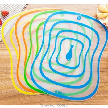 

4Pcs Large Size Portable Plastic Chopping Block Non-slip Frosted Antibacteria Cutting Board Vegetable Meat Kitchen Accessories