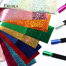 ERUIKA 9 шт./пакет микс солнцезащитные очки "кошачий глаз" голографическая Фольга для дизайна ногтей лазерный звездный блеск Стикеры наклейка для ногтей советы передачи DIY украшения