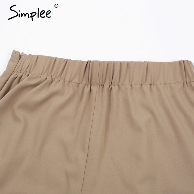 Женские брюки Simlee с широкими штанинами, повседневные шикарные эластичные брюки для весны и лета, штаны на завязке с металлическими кольцами
