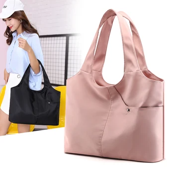 

Ladies Female Women Handbags Korean Style Big Zipper Nylon Solid Evening Clutch Bags Pink Retro Woman Bag Sac A Main Femme