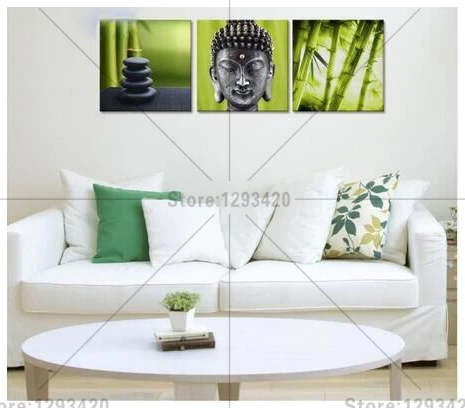 

Diamond embroidery Diy 5D diamond painting mosaic Buddha bamboo 3Pcs cross stitch needlework full resin rhinestones wall decor