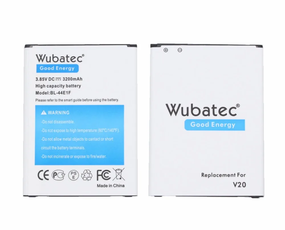 Wubatec 2x3200 мАч BL 44E1F батарея + универсальное зарядное устройство для LG V20 Stylo 3 H990 F800