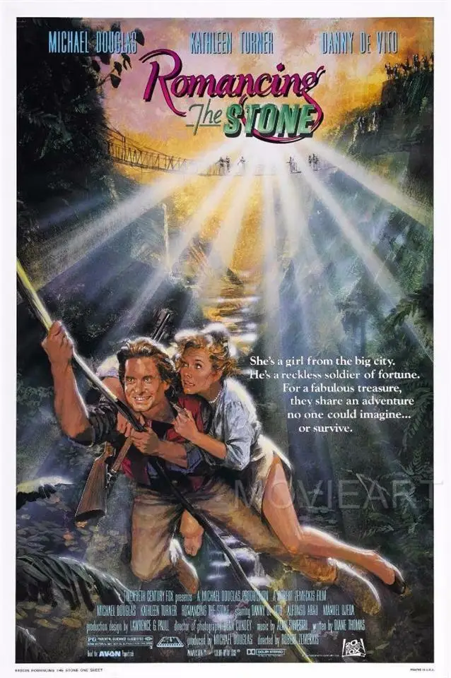 ROMANCING THE STONE MOVIE SILK POSTER Wall painting 24x36inch | Дом и сад