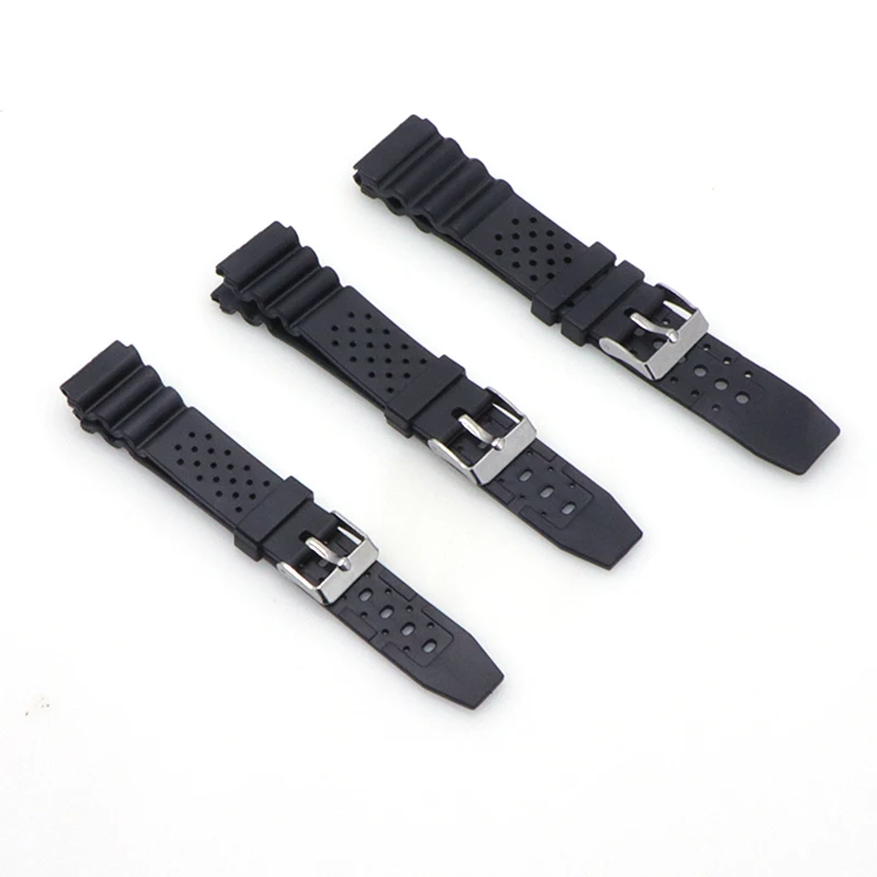  18mm 20mm 22mm Black Rubber Silicone Watchband with Buckle for Casio G-SHOCK Watch Straps belt