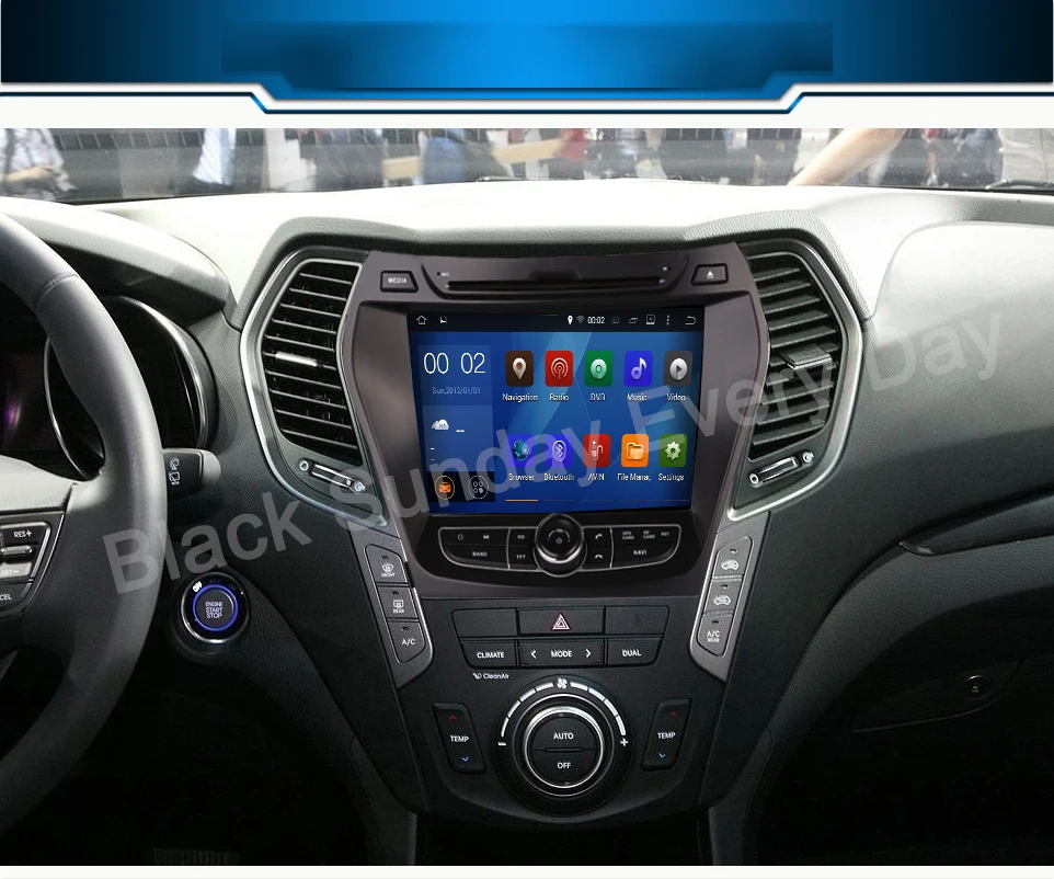 Perfect 2019 8 inch 4G LTE Android 8.1 IPS quad core car multimedia DVD player Radio GPS FOR HYUNDAI ix45 SANTA FE 2013 2016-2017 2018 1