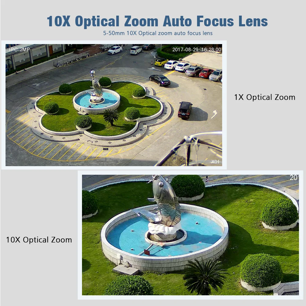 Sale HD 2MP Wireless PTZ Dome IP Cam WIFI 10X / 20X Optical Zoom Outdoor Security Video CCTV Cam Two Way Audio White Light 80M IR 7