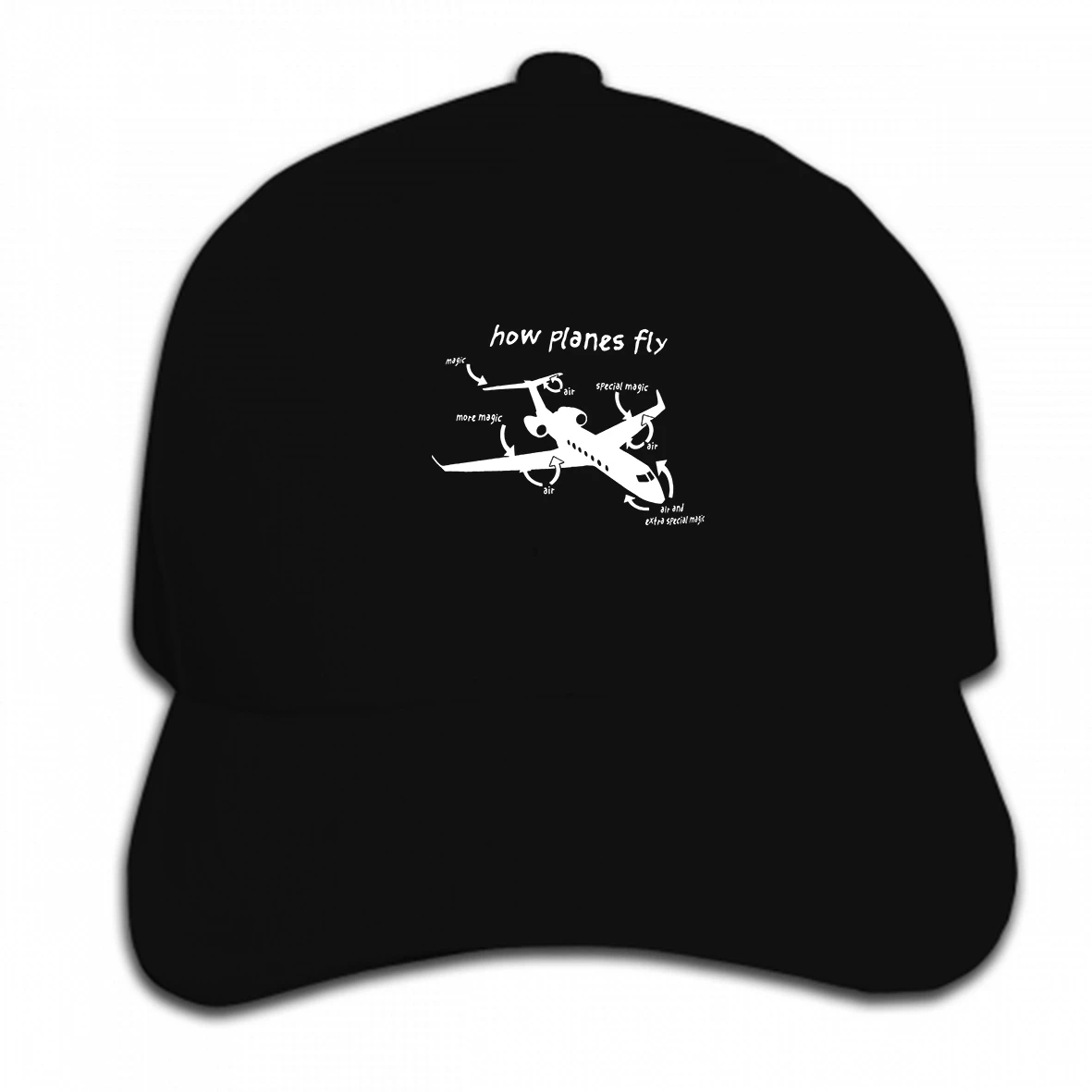 

Print Custom Baseball Cap NEW How Planes Fly with Magic Science Aerodynamic Pilot Airplane Top Hat Peaked cap