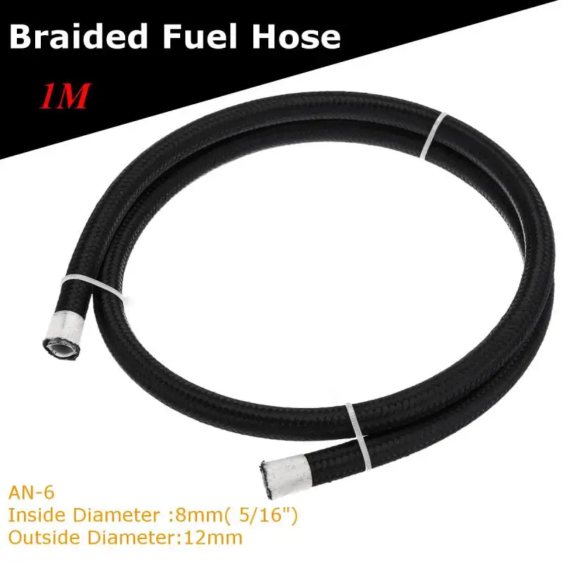 Buy 1 Meter Black Fuel Oil Line Nylon Braided PTFE for