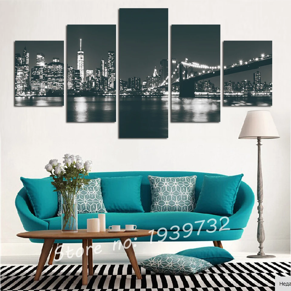Free shipping Modern Wall Painting black&white Landscape Home Decorative Art Picture Paint on Canvas Print Hot Sell no Framed