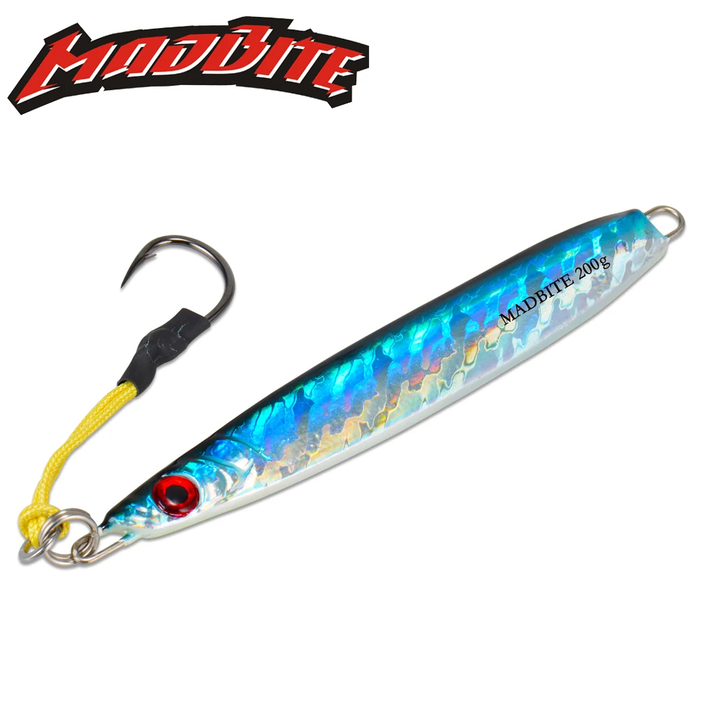 

MadBite Sea Fishing Lure 160g 15.3cm Hard Fishing Lure Saltwater 1pc Jigging Fishing Baits Spoon Lure with Big Hook