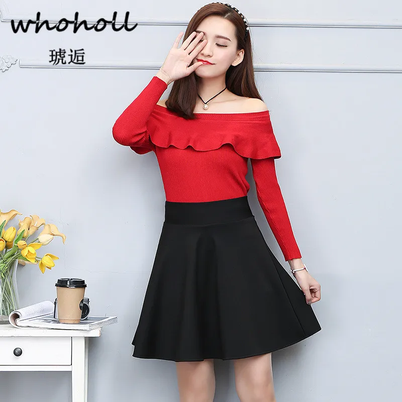 

2018 New Spring High Waist Ball Pleated Skirts Harajuku Denim Skirts Solid A-line Sailor Skirt Plus Size Japanese School Uniform