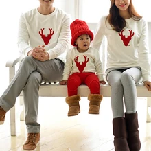 Свитера для всей семьи; рубашка для мамы, папы и детей; сезон осень-зима; Семейные комплекты; рождественские наряды для родителей и детей