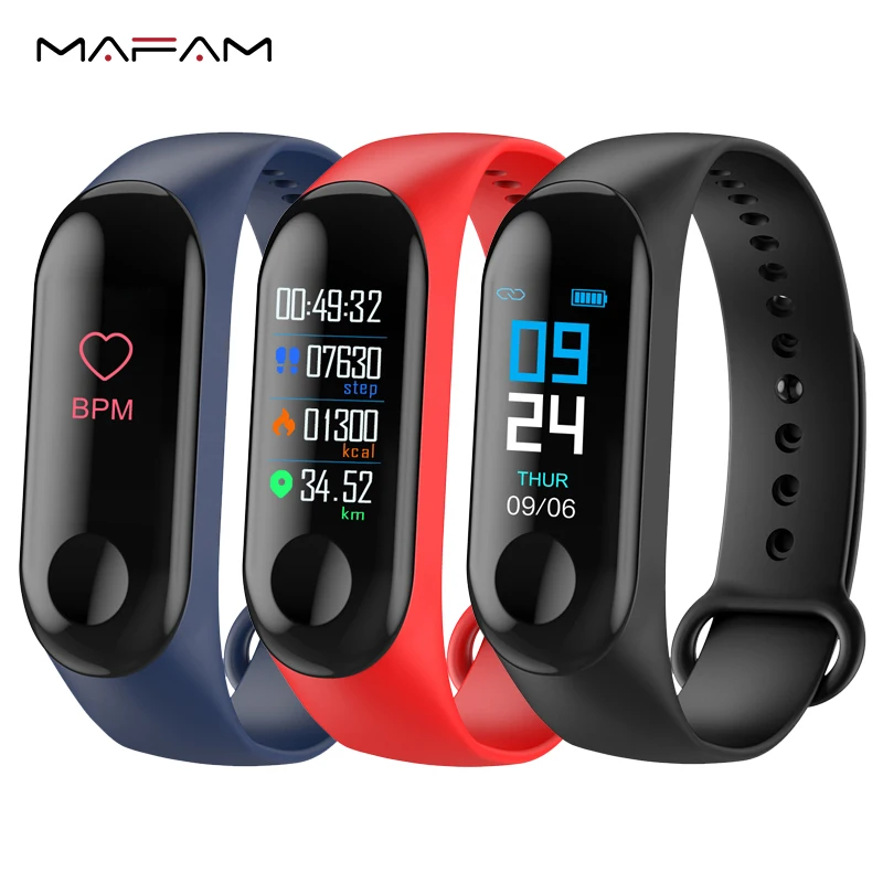 

MAFAM M3 Smart Band Blood Pressure Fitness Tracker Pedometer Heart Rate Monitor Smart Bracelet Wristband For IOS Android Phone