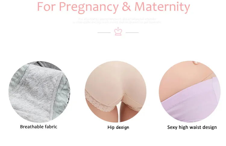 Sexy Lace Fashion Cozy Briefs Cotton Panties Women Bifurcation Stomach lift Pretty Briefs ow Waist Cute Women Underwear Pregnancy (2)