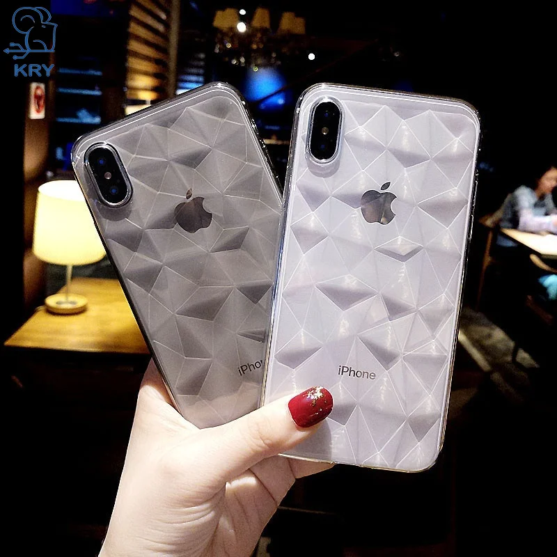 Diamond Texture Soft TPU Phone Cases For iPhone XS MAX