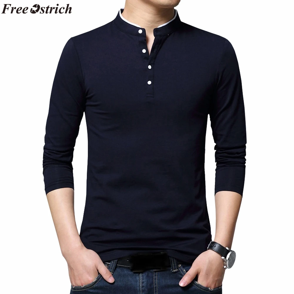FREE OSTRICH Men's Blouse Causal Tees Short Sleeve Fit Shirt Male O Neck Pullover men shirt camisas masculina homme 2019 | Мужская