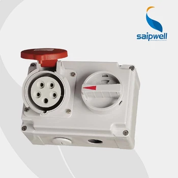 

IP67 5P 16A 400V interlock switch socket SP-7276