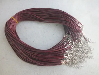 

FreeShipping!!! 500pcs/lot 1.5mm 18'' Wine Handmade Necklace Leather Cord A-3354